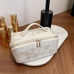 Portable Large Capacity Travel Cosmetic Bag Womens New Style Luxury Traditional Chinese Design Toiletry Storage Pouch