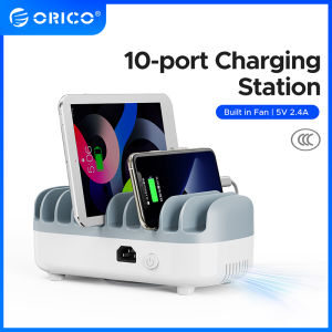 ORICO แท่นชาร์จ USB สำหรับวางบนโต๊ะมาใหม่ล่าสุด120W 5V 2.4A ป้องกันความปลอดภัยเครื่องชาร์จ USB สำหรับ iPhone Samsung Xiaomi แท็บเล็ต