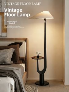 SHIGUANGSUIDAO | Retro Chaji Style Floor Lamp with Shelf