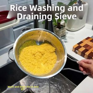 Fine Mesh Rice Washing Sieve Rice Rinser
