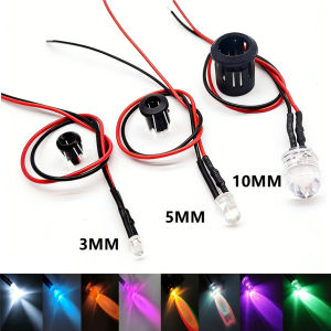20/10PCS DC3V~24V Pre Wired LED Light Bulb DIY Emitting Diodes Indicator Light Ship Model Toy Car Transparent LED Bead with Base