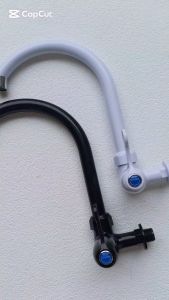 [ FERRUM ] Kran Cuci Piring Keran Dapur Keran Angsa PVC Soligen Engkol W1 Putih Dan Hitam