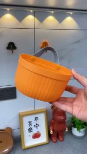 Kitchen Onion Ginger Garlic Storage Basket Small Hanging Basket Bathroom Bedside Wall-mounted Storage Box Storage Baskets