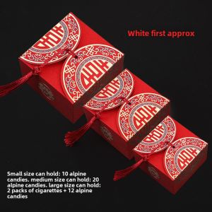 Wedding Candy Box Sugar Holder Paper Bag Packaging Chinese Style Vintage Decorated Wedding Celebration Gift Box