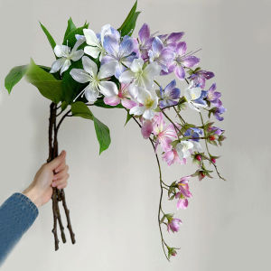 YESPERY Jasmine Artificial Hanging Flowers Decorative Balcony Art Artificial Silk Flowers Like Real Hanging Decoration For Wedding