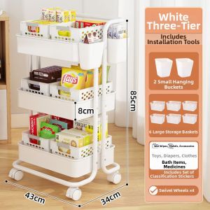 Multi-functional Mobile Storage Shelf