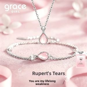 Grace Girl | Luxury Silver Bracelet Necklace Set
