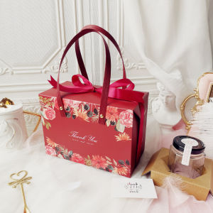 Creative Honey Gift Box Handheld Packaging Box for 1 Bottle 2 Bottles Jelly Gelatin Fruit Jam Meat Sauce Gift Bag