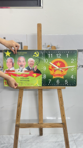 Đồng hồ tráng gương 5D in ảnh Bác Bác Hồ Bác Giáp Bác Trọng ĐH cao cấp tặng pin đinh treo không cần khoan tường