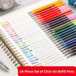 Morning Light Original Flavor Colorful Neutral Pen Refills Carbon Pen Press Type Student Note Taking Special Marking Juice Account Pen Set