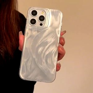 เคสโทรศัพท์สไตล์หรูหรา INS สำหรับ iPhone 11 15 14 Pro Max 12 13 Promax 15 14 16 Plus เคสโทรศัพท์แบบไล่เฉดสีขนนเป็ดหรูหรา INS พื้นผิวกันกระแทกนุ่ม