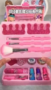 【MD MOHS DIAGNOSTICS】Childrens Natural Cosmetic Set Disney Princess Washable Makeup Box Cosmetic case Eye shadow Makeup brush Nail polish Lipstick blush