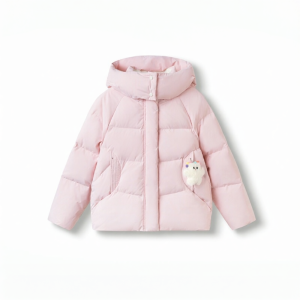 Balabala | Barbarbara Childrens down Jacket Girls Hooded Padded Coat Polyester Fiber Casual Style Thickened Winter Outerwear