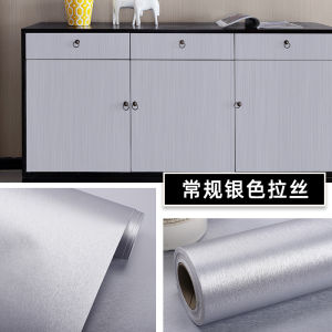 Silver Grey Waterproof Sticker Furniture Renovation Self Adhesive Wall Decal Modern Minimalist Style Home Decor PVC Material