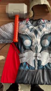 Thor Muscle Anime Smile Hero Cosplay Costume Combinaison Marteau Everak Ensemble Complet Costumes dHalloween et de Carnaval