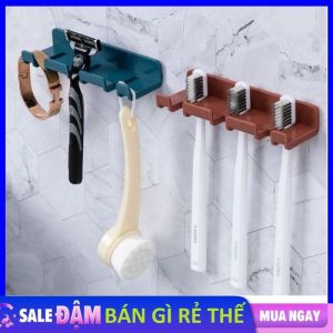 Móc Dán Tường Treo Bàn Chải  Phích Cắm Chịu Lực Siêu Chắc Siêu Dính - Giá Treo Bàn Chải Đánh Răng Gắn Tường Thiết Kế Sáng Tạo - Kệ Điện Thoại Dán Tường