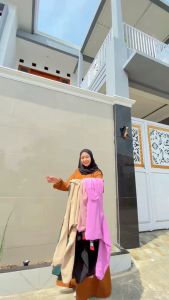 GAMIS CRINKLE AIRFLOW WANITA KEKINIAN YANG LAGI TRENDY GAMIS JUMBO LD 120 CM