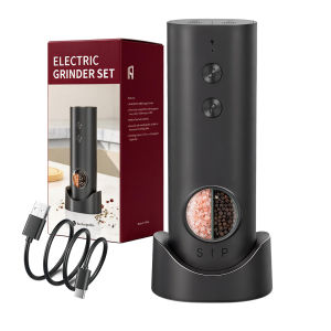 cliton | Máy Xay Tiêu Tự Động Có Thể Sạc Lại Bằng USB MINI Có Thể Điều Chỉnh Độ Thô Bằng Thép Không Gỉ Máy Xay Muối Và Tiêu Cho Nhà Bếp Máy Xay Gia Vị 1 Cái/2 Cái
