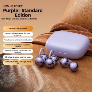 CHAOYOUBEI | Wireless Clip-On In-Ear Sports Noise-Cancelling Long-Lasting Comfortable Bluetooth Headphones
