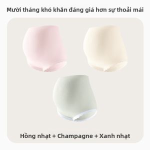 Quần lót MiiOW cho bà bầu làm  vải cotton kháng khuẩn không để lại vết cạp cao cỡ lớn