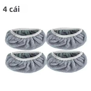 2 Màu Sắc Bộ 4 Miếng Lau Nhà Có Thể Tái Sử Dụng Bằng Polyester Thân Thiện Với Môi Trường Có Thể Giặt Được Bền Bỉ Để Sử Dụng Khô Hoặc Ướt Khăn Lau Có Khả Năng Thấm Hút Cao