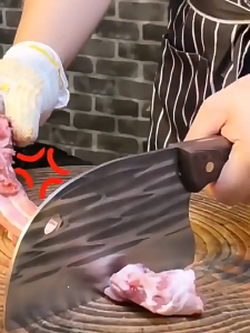 Kitchen knife household forged sharp chopping dual-purpose knife round head sharp meat cutting slice chopping bone killing fish knife kitchen knife厨房菜刀 剁骨刀