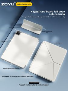 Zoyu | Lightweight Thin Air7 Protective Case For Apple iPad Pro 11 Inch With Magnetic Split Pen Holder Shockproof Anti-Fall Stand Function