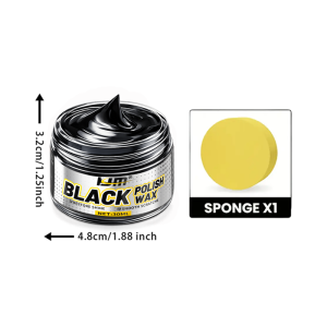 KJM 30ML Black Polish Wax - Universal Leather Polishing Cream for Jackets Sofas Shoes & Car Seats Restores Shine