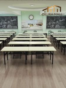 Meja Lipat Portabel Minimalis & Meja Pelatihan Serbaguna