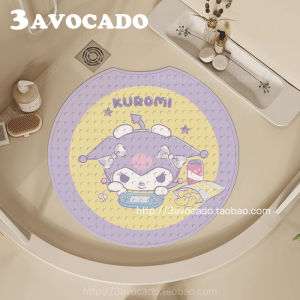 Non-Slip round Bathroom Mat PVC Bath Room Shower Anti-Fall Suction Cup Floor Rug Elderly Children Home Safety Cushion