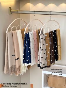 Silk Scarf Storage Hanger Multi-Function Tie Belt Stocking No-Trace Anti-Slip Clothing Accessory Organizer by Weixi