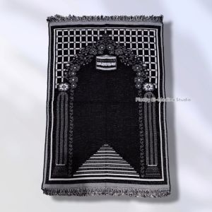 Bebas Pilih Motif Sejadah Turki Hitam Polycatoon Tebal Sajadah Murah Berkwalitas