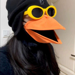 Talking Duck Bill Mask with Glasses 3D Movable Mouth Adjustable Elastic Strap for Halloween Cosplay Party Funny Prop Gift Set