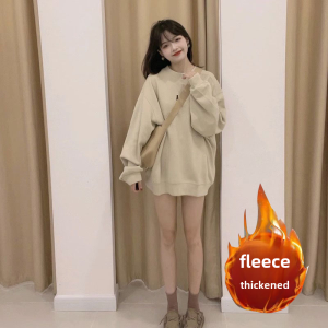 Pregnant Women Autumn Winter Clothes Set Pure Cotton Fleece Lined Loose Two Piece Suit Korean Style Spring Launch