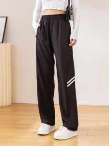 Womens High-Waist Wide-Leg Casual Floor-Length Pants Comfortable Loose Fit Trousers for Summer Season Fashion Style