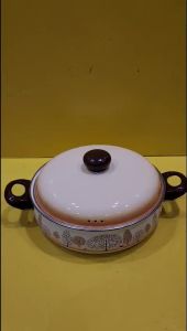 Nồi men nội địa Nhật size 25cm cao 7cm (mã 1150) Dùng được bếp từ_Hàng nội địa Nhật đã qua sử dụng
