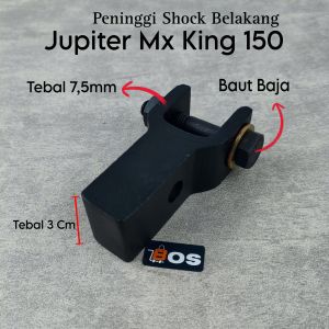 Peninggi Shock Belakang Mx King 150 Baut Baja Tebal
