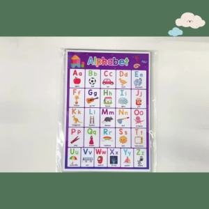 Educational Posters for Preschool Kids English Words Learning Charts Teaching Aids Classroom Decoration Big Card Montessori