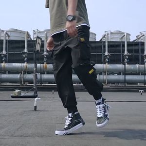 Multi pocket Korean mens and womens pants Fashion 6 pockets casual cargo pants High quality loose sweatpants