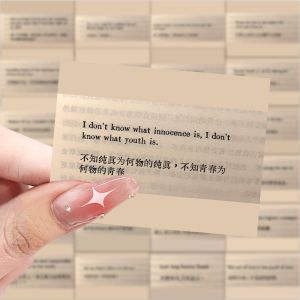 Miếng Dán Chống Thấm Nước Kích Thích Học Tập 126 Miếng Văn Bản Hai Ngôn Ngữ Cao Cấp Chữa Lành Vết Thương Cho Sổ Tay Và Đồ Thủ Công