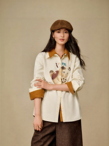 INMAN | Áo Blouse Tay Dài Lỏng Pha Lê Stereo Cho Thú Cưng