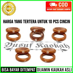 10 Pcs Cincin Kokka Kaokah Kaukah Bulat Mata 1 Coklat