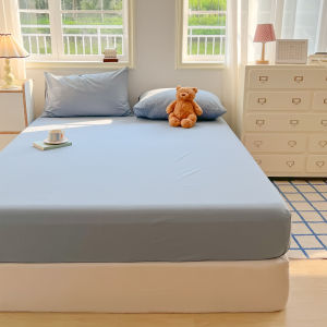 New Simple Pure Color Washed Cotton Bed Canopy Full Enclosure Anti-Slip Single Piece Comforter Cover for 1.5 1.2 And 1.8 Bed