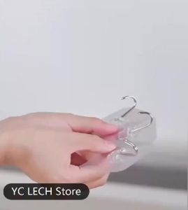 10pcs Transparent Wall Hooks Holder Self Adhesive Door Waterproof Hook Sticker Adhesive Anti-Skid Wall Hanger Organizer 