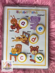 busy book abc shadow matching with 4 pad