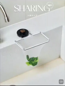 OHHDEER Rak Penapis Sinki Sedut Lipat + Beg Penapis | Foldable Suction Sink Filter Rack with Mesh Bag