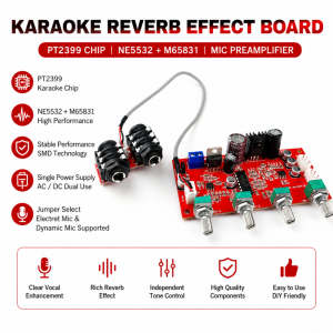 Karaoke Board AC6V-15V/DC7-24 Digital Microphone Amplifier Board M65831 Audio Amplifier Microphone Board