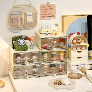 Dear Home กล่องลิ้นชักโชว์โมเดล 🌈 กล่องเก็บโมเดล🌈 ชั้นวางโมเดลพร้อมช่องเก็บของ สามารถซ้อนได้ ป้องกันฝุ่น