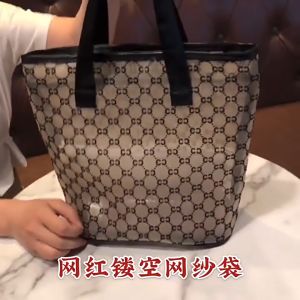 New Tote bag Mesh Design Ribbon High quality and Large Capacity bag