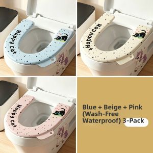 CHEORLIAN | Self-Adhesive Waterproof Toilet Seat Cover Year-Round Use